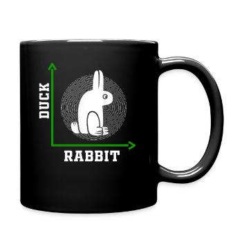 Wittgensteins Rabbit Duck Illusion - Full Colour Mug - black - Right