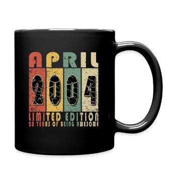 Vintage April 2004 Gift Birthday 20 Years - Full Colour Mug - black - Right