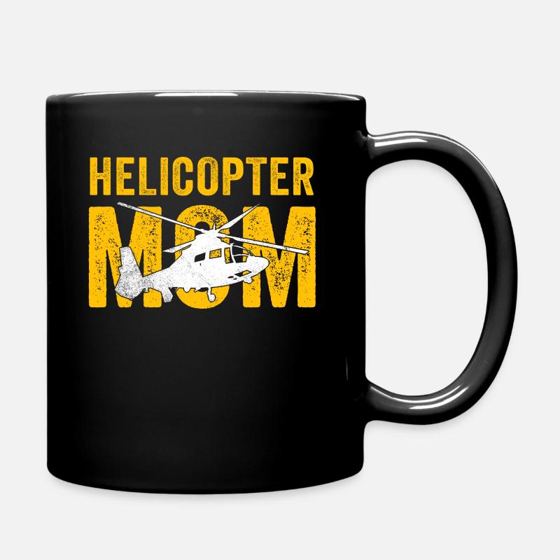 Helikopter Eltern Lustige Helikoptermutter - Tasse einfarbig - Schwarz