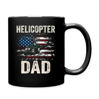 Helikopter-Vater Amerikanische Eltern - Tasse einfarbig - Schwarz - Rechts