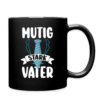 Vater Vatertag Papa - Tasse einfarbig - Schwarz - Rechts