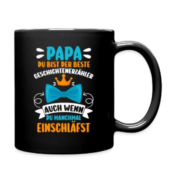 Vater Vatertag Papa - Tasse einfarbig - Schwarz - Rechts