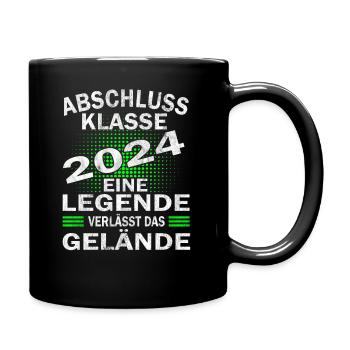 Abschlussklasse 2024 | Schulabschluss | Schüler - Tasse einfarbig - Schwarz - Rechts