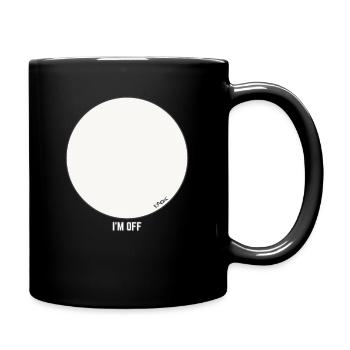 Blank Circle Design - I'm Out - Full Colour Mug - black - Right