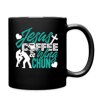 Wing Chun Jesus Coffee Wing Chun - Full Colour Mug - black - Right