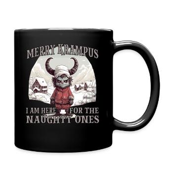 Krampus T Bayerischer Weihnachtsmann Kramperl - Tasse einfarbig - Schwarz - Rechts