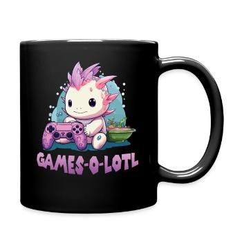 Axolotl T Kawaii Axolotl Gaming amphibians Axolotl - Full Colour Mug - black - Right