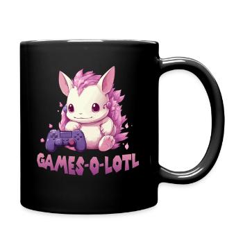 Axolotl Gamer Kawaii Stuff Axolotl Otaku Axolotl - Tasse einfarbig - Schwarz - Rechts