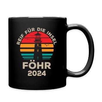 Föhr 2024 Island Flair Lighthouse Design - Full Colour Mug - black - Right