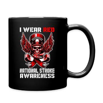 National stroke Awareness for my brother - Tasse einfarbig - Schwarz - Rechts