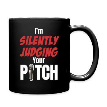 Ich Beurteile Im Stillen Deine Tonhöhe Vocal - Tasse einfarbig - Schwarz - Rechts