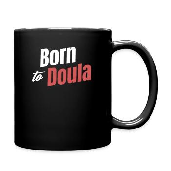 Né à Doula Drôle Sage-femme Grossesse - Mug uni - noir - Droite