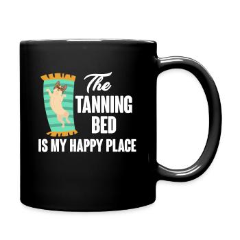 The solarium is my happy place at the - Full Colour Mug - black - Right