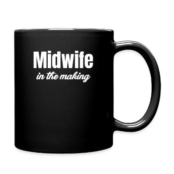 Hebamme In Der Entwicklung Vor Der Geburt - Tasse einfarbig - Schwarz - Rechts