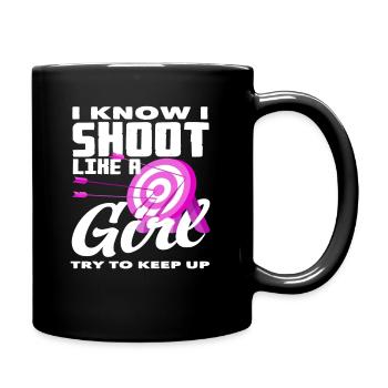 Women's Archer Archery - Full Colour Mug - black - Right