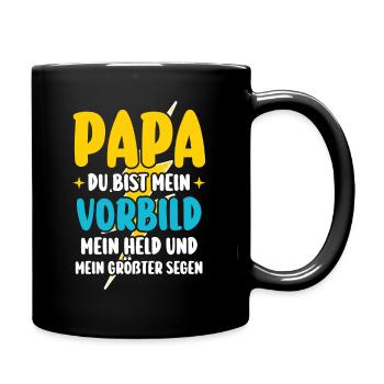 Vater Vatertag Papa - Tasse einfarbig - Schwarz - Rechts
