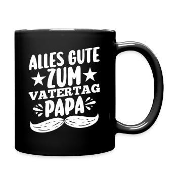 Vater Vatertag Papa - Tasse einfarbig - Schwarz - Rechts