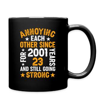 Relationship Couple Marriage - teasing each other since 2001 - Full Colour Mug - black - Right