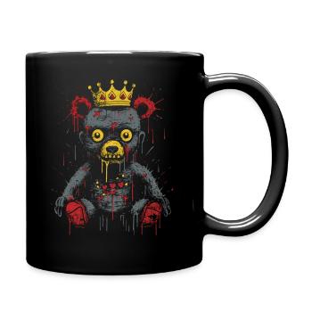 Halloween Zombie Teddy avec Couronne - Mug uni - noir - Droite
