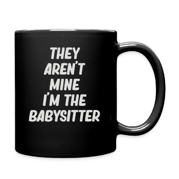 Ce n’est pas la mienne, c’est moi la baby-sitter - Mug uni - noir - Droite