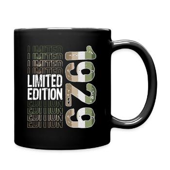 Limited Edition seit 1929 Geburtstag Vintage 1929 - Tasse einfarbig - Schwarz - Rechts