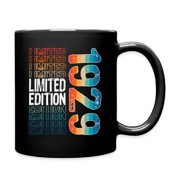Limited Edition seit 1929 Geburtstag Vintage 1929 - Tasse einfarbig - Schwarz - Rechts