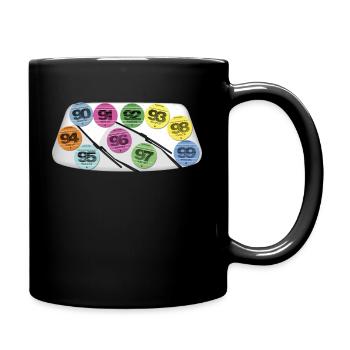 Vignette Auto Vintage Années 90 Souvenir Nostalgie - Mug uni - noir - Droite