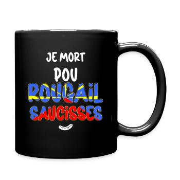 Flagge La Réunion Mann Damen Küche Rougail - Tasse einfarbig - Schwarz - Rechts
