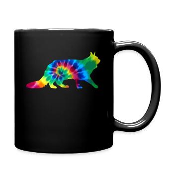 Chat Maine Coon Tie Dye - Mug uni - noir - Droite