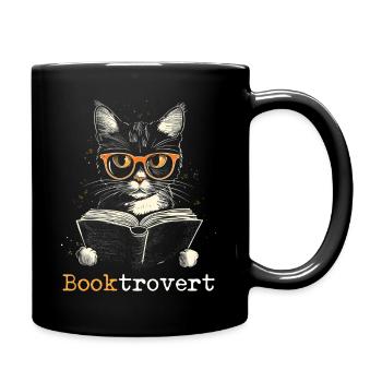 Chat Booktrovert Livre Lecture Drôle - Mug uni - noir - Droite