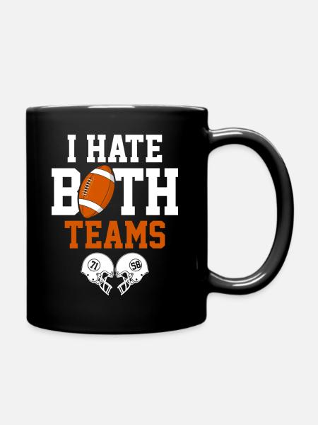 Ich hasse beide Mannschaften - Tasse einfarbig - Schwarz