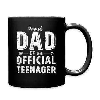 Proud Dad of an Official Teenager Birthday - Full Colour Mug - black - Right