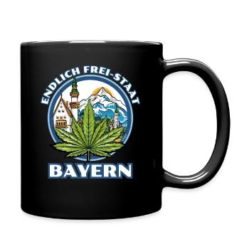 Cannabis : enfin la liberté, la liberté en Bavière - Mug uni - noir - Droite