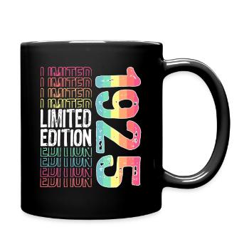 Limited Edition seit 1925 Geburtstag Vintage 1925 - Tasse einfarbig - Schwarz - Rechts