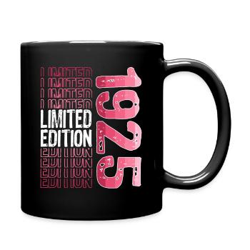 Limited Edition seit 1925 Geburtstag Vintage 1925 - Tasse einfarbig - Schwarz - Rechts