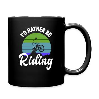 Rétro VTT Vélo de montagne Cyclisme - Mug uni - noir - Droite