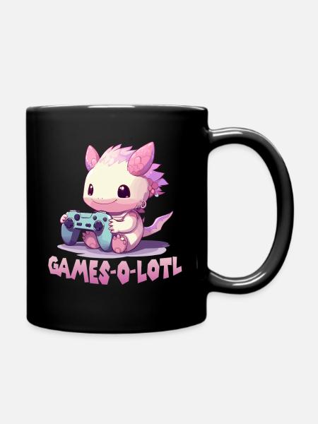 Axolotln T | Kawaii Stuff | Anime Axolotl Gamer - Tasse einfarbig - Schwarz