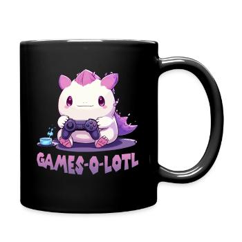 Kawaii Axolotl Gamer T | Anime Gamer T| Axolotl - Mug uni - noir - Droite