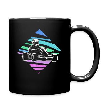 Kart Rennen Go Karts Frauen Mädchen Go-Kart - Tasse einfarbig - Schwarz - Rechts