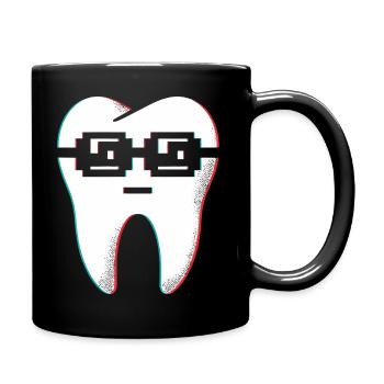 Sunglasses Tooth with Style - Funny Gift! - Full Colour Mug - black - Right