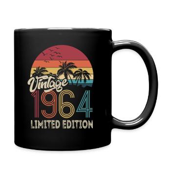 60. Geburtstag 1964 Limited Edition Retro Geschenk - Tasse einfarbig - Schwarz - Rechts