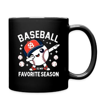 Baseball Is My Favorite Season - Full Colour Mug - black - Right