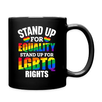 Défendez l’égalité Défendez les droits des LGBTQ. - Mug uni - noir - Droite