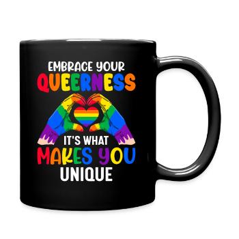 Embrassez votre identité queer, c’est ce qui vous rend unique. - Mug uni - noir - Droite