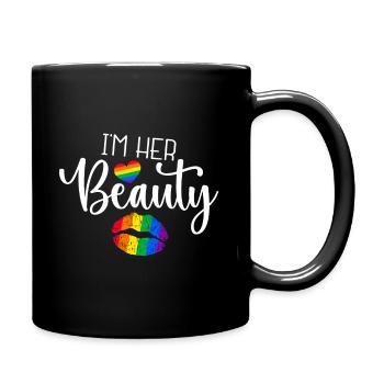 Je suis sa beauté - Mug uni - noir - Droite
