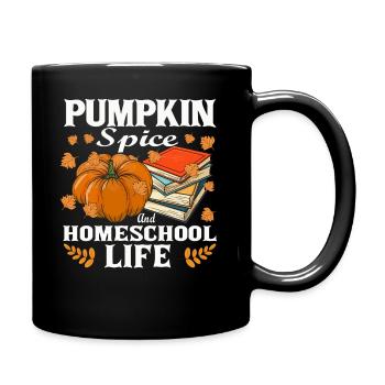 Pumpkin Spice And Homeschool Life - Full Colour Mug - black - Right