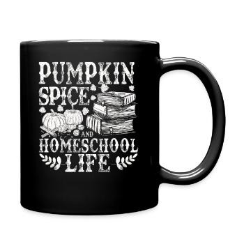 Pumpkin Spice Und Homeschool-Leben - Tasse einfarbig - Schwarz - Rechts