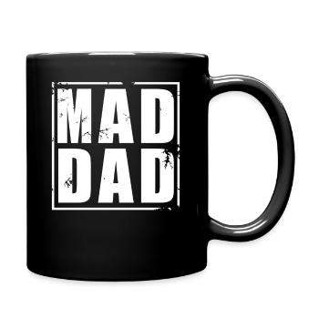 Mad Dad, Vatertag, verrückter Vater - Tasse einfarbig - Schwarz - Rechts
