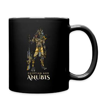 Ägyptischer Gott Anubis - Tasse einfarbig - Schwarz - Rechts