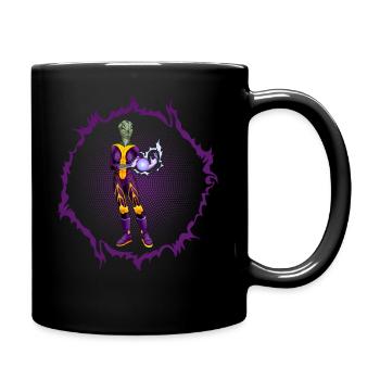 Reptilien-Alien mit Energieball - Tasse einfarbig - Schwarz - Rechts